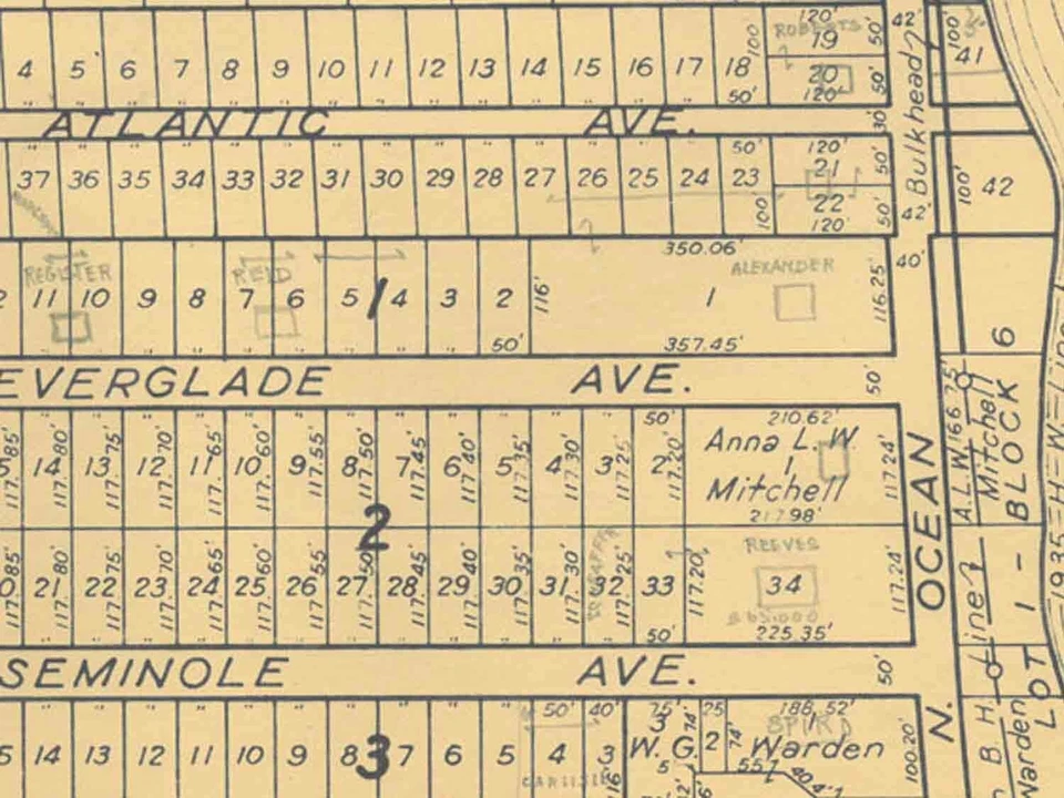 Листы Palm Beach Atlas 14 и 14A - Wells Road South to Root Trail/Oleander Av - Изображение 1 из 4