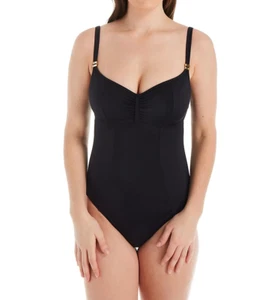 Panache BLACK Anya Riva Balconnet One-Piece Swimsuit, US 38J, UK 38GG - Picture 1 of 7