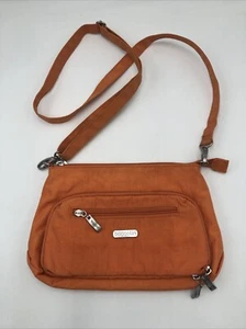 Baggallini kleine Umhängetasche orange Handtasche Nylon Reisetasche Geldbeutel - Bild 1 von 8