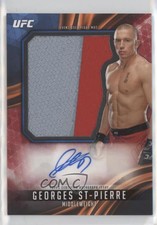 2019 Topps UFC Knockout Jumbo Fight Mat Relic Red /8 Georges St-Pierre Auto