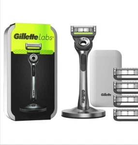 Gillette Labs Razor Travel Case Magnetic Stand and 5 Razor Blades Gift Set NEW - Picture 1 of 6