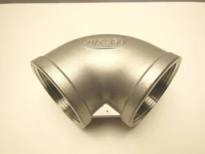 2,5" 2 1/2" 316 90 Grad Bogen Rohrverschraubung NPT Klasse 150 - Bild 1 von 3