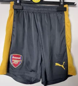 PUMA Arsenal Grey Away Team Football Shorts Size UK 9-10 Years 2016-17 - Picture 1 of 7