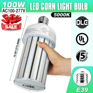 DLC 100W LED Corn Light Bulb, Replacement 400 Watt Metal Halide HPS CFL HID lamp - Picture 1 of 12