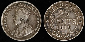 1919C  - Canada NEWFOUNDLAND - 25 Cents KM# 17 - Picture 1 of 3