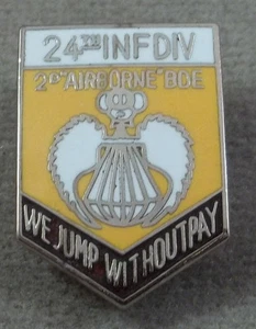 Army 24th Infantry Division 2nd Airborne Brigade Patch Style Unit Crest Insignia - Picture 1 of 3