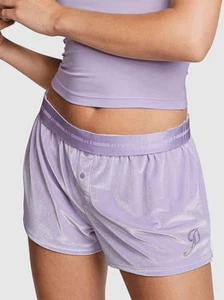 Pantalones Cortos para Dormir PINK VICTORIA’S SECRET Mujer Terciopelo Lavanda Terciopelo con Estrás - Imagen 1 de 8