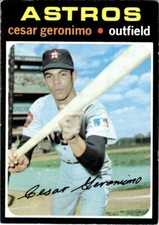 1971 Topps Baseball Cesar Geronimo RC Houston Astros #447 EX
