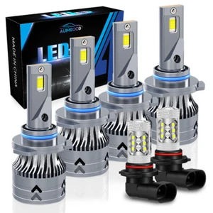 FOR 2006-2010 Jeep Commander 6x LED Lamps High/Low Fog Lights Bulbs Combo - Picture 1 of 16