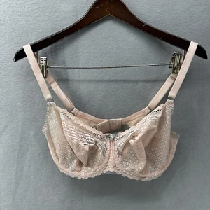 Freya Teagan Balcony Bra Womens 32H Pink Floral Gray Sheer Underwired Mesh - Picture 1 of 12