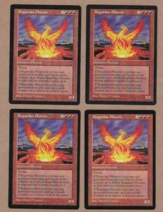 MTG - 4X Bogardan Phoenix X4 - Visions - Rare EX/NM - Playset {A} - Picture 1 of 2