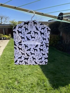 Handcrafted peg Bag. Black Dogs On White. SUMMER OFFER! - Picture 1 of 3