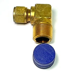 HOKE 8LM12BR COMPRESSION ELBOW 90 GYROLOK FEMALE 1/2 X 3/4 MALE NPT BRASS HR - Picture 1 of 2