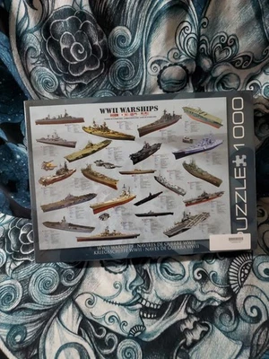 EUROGRAOHICS WWII War Ships 1000pc Puzzle Jigsaw Puzzlesnew Sealed Box Sealed - Image 1 of 4