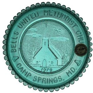 Camp Springs MD Andrews AFB Church Air Force One Decor Pairpoint Glass Cup Plate - Picture 1 of 7
