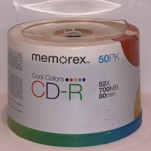 Memorex CD-R 700MB 80 Min Blank Compact Discs 50 Pack New Sealed CD - Picture 1 of 6
