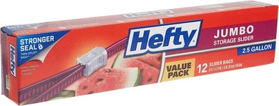 Fuertes bolsas de almacenamiento deslizantes Jumbo, tamaño de 2,5 galones, 12 unidades Foto 1 de 3