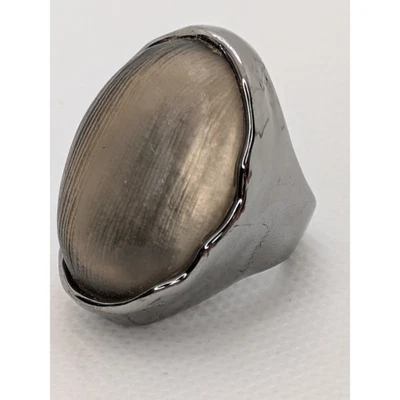 Alexis Bittar Lucite Large Statement Dome Ring with Gunmetal Setting! Size 7 - Image 1 of 4