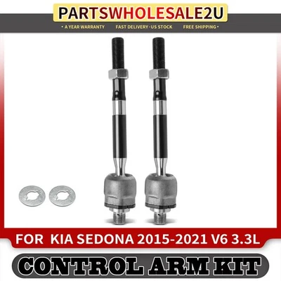 2x Front Inner Side Tie Rod End for Kia Sedona 2015 2016-2021 V6 3.3L 57724A9000 - Image 1 of 4