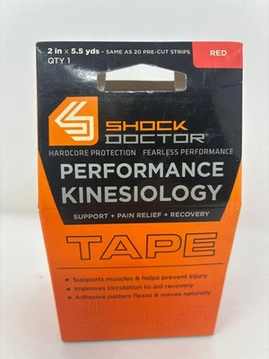 Cinta de kinesiología Shock Doctor, roja Foto 1 de 2