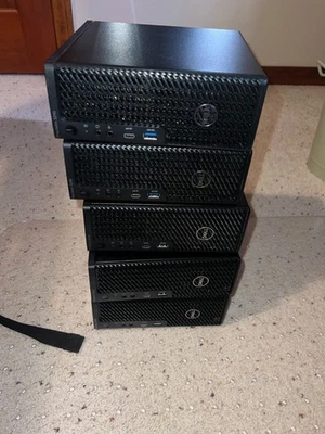 Lot of 5 Dell Precision 3240 / 32GB RAM i7-10700 PCIE RISER (WIN10 inc) NO DRIVE - Image 1 of 4