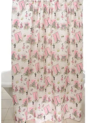 Waverly Tres Chic París Torre Eiffel Cortina de Ducha Novedad Adolescente Baño Decoración Foto 1 de 4