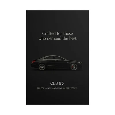 Плакат Mercedes CLS — настенная гравюра роскошного седана, немецкий декор AMG  - Изображение 1 из 4