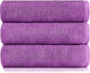 Bath Towels Luxury Cotton Set 30x60 Inch Super Absorbent 500 GSM (Pack of 3) - Picture 1 of 1