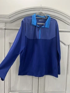 Nike Golf Men's Tour Performance Blue 1/4 Zip Pullover Size L 639883-455 - Picture 1 of 11