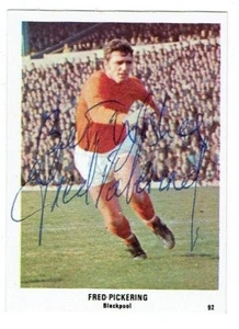 FRED PICKERING signed 1970/71 SUN Football card #92 BLACKPOOL †2019 - Picture 1 of 2