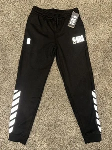 NBA Youth Jogger Sweatpants - Black and Heather Gray Size Large(14-16) - NWT - Picture 1 of 10