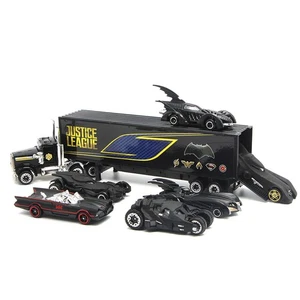 Set 7 Batman Batmobile & Container Truck Modellino Auto Bambini Giocattolo Nero - Foto 1 di 10