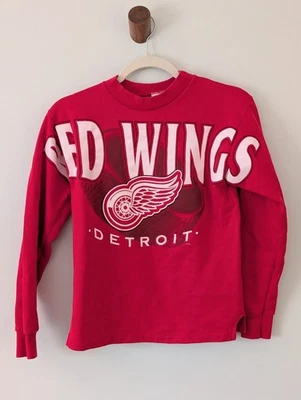 Vintage Signal Apparel Detroit Red Wings Crewneck Sweatshirt Kids Youth USA - Image 1 of 4