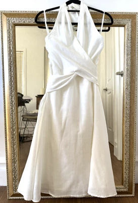 Seven Wonders NWT May Halter-neck Wrap Dress | Ivory | Size M - image 1 of 4