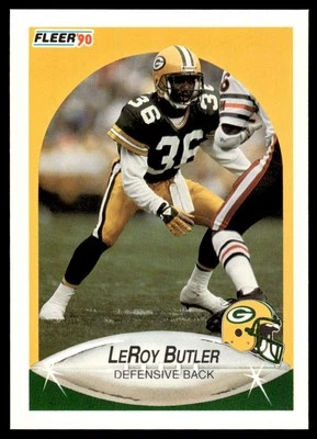 1990 Fleer Update LeRoy Butler Rookie Green Bay Packers #U-97 - Image 1 of 2