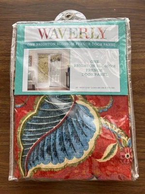 Panel de puerta francés Waverly Bright Blossom NUEVO cortina cenefa floral jacobeo Foto 1 de 2