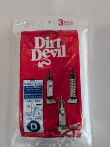 Dirt Devil Typ D Staubsaugerbeutel 3 Stück Original Versiegelt Neu - Bild 1 von 3