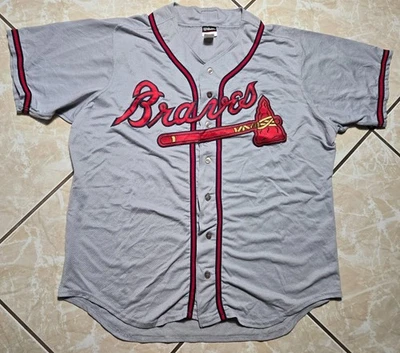 Vintage Wilson Mississippi Atlanta Braves #22 Away Baseball Jersey Grey Size 50 - Image 1 of 4