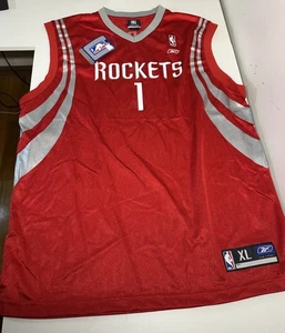 REEBOK  HOUSTON ROCKETS  JERSEY TRACY MCGRADY #1  RED SILVER SIZE XL NEW/w TAGS - Picture 1 of 4