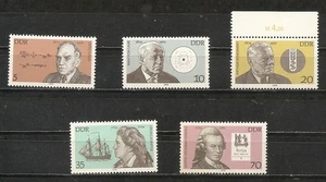 GDR 1979 Famous Germans MNH Scott#1994-1996,1998-1999 - Picture 1 of 1