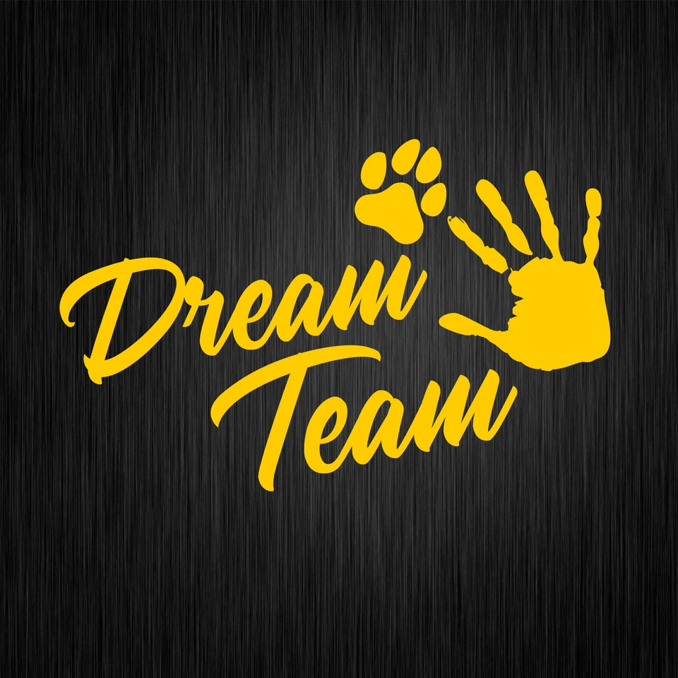 Sogno Team Obbedienza Agilità Zampa Dog Giallo Auto Vinile Decalcomania Adesivo - Immagine 1 di 1