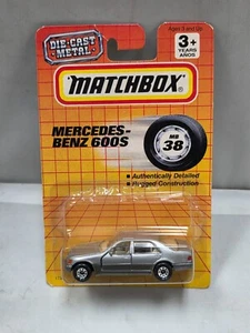 1990 Matchbox MB38 Die-Cast Metal MERCEDES-BENZ 600S Silver w/Chrome 8Dot Spokes - Picture 1 of 5