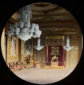 ANTIKES magisches Laternendia WINDSOR SCHLOSS THRONSAAL UM 1890 FOTOGRAFIE ROYAL  - Bild 1 von 2