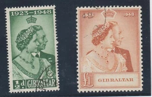 Gibraltar 121-22 King George VI One pound Silver Wedding 1948 VF used - Picture 1 of 1