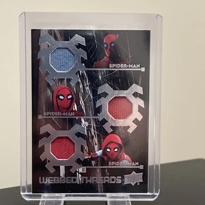 SPIDER-MAN Marvel Homecoming Upper Deck COSTUME WEBBED THREADS TRIPLE WTT2 RELIC - Picture 1 of 2