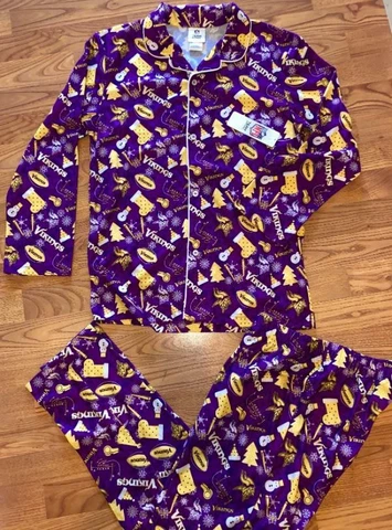 NFL~MINNESOTA VIKINGS MENS 2 PC PAJAMAS~SLEEP~LOUNGE~PAJAMAS~S~M~L~NWT Cover