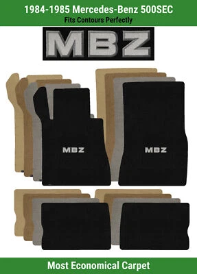Alfombrillas delanteras y traseras Lloyd Velourtex para Mercedes-Benz 500SEC '84-85 con apliques MBZ Foto 1 de 4