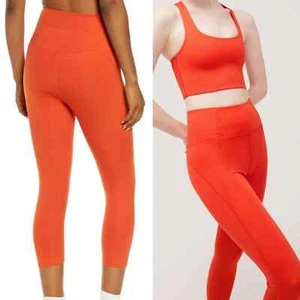 Neu Girlfriend Collective Capri-Leggings Damen S orange hohe Taille kompressiv - Bild 1 von 13