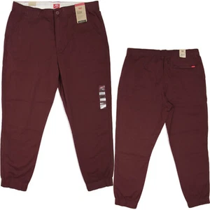 Levi's XX Chino Joggers Elasticizzati con Coulisse - NUOVO - $70 Jeans Levis Raro Pantalone Marrone - Foto 1 di 7