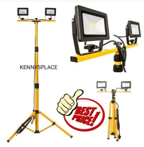 LED Work Light 4000 Lumens Steel Twin Head Tripod Wessex Electrical Construction